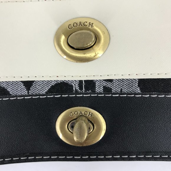 COACH POPPY SIGNATURE WALLET LEATHER AND CANVAS - Picture 2 of 11